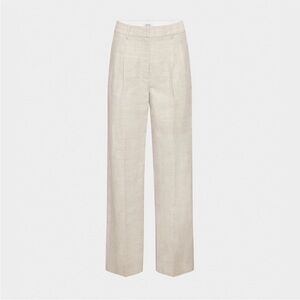 Aritzia The Effortless Pant Cruiselinen Natural Ecru $148 Linen Size 4 Tall